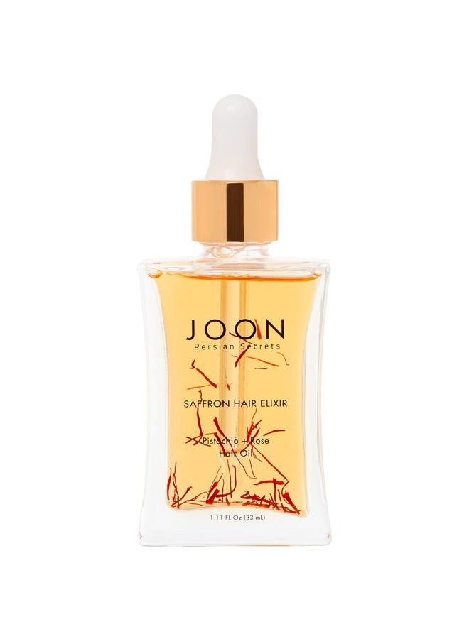 Joon إكسير شعر الزعفران بالفستق + زيت الورد، 1.11 أونصة سائلة. - Image 1